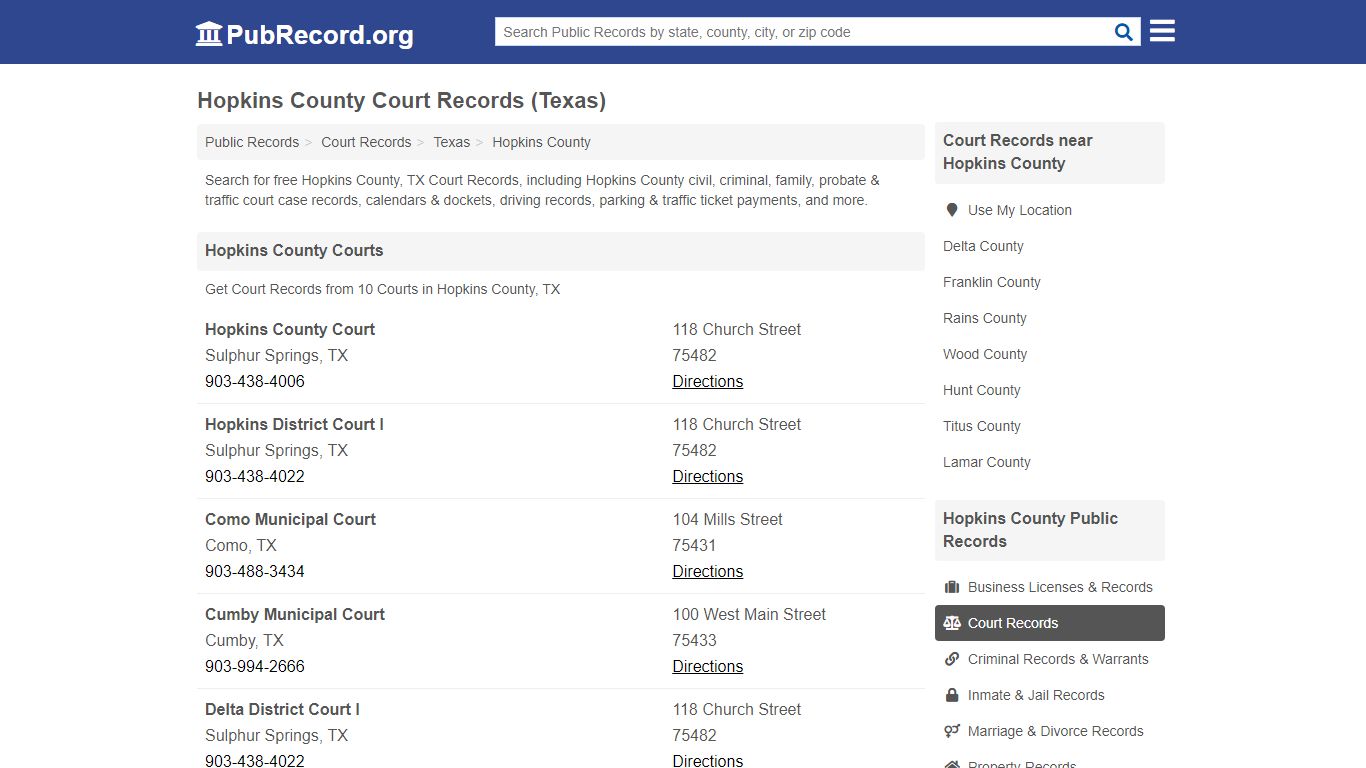 Free Hopkins County Court Records (Texas Court Records)